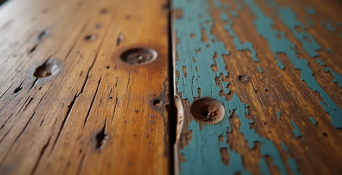 Macro shot of contrasting restaurant table settings showing authentic versus manufactured details