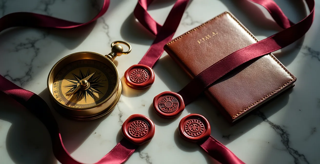 Abstract composition showing boundaries and connections in luxury travel service