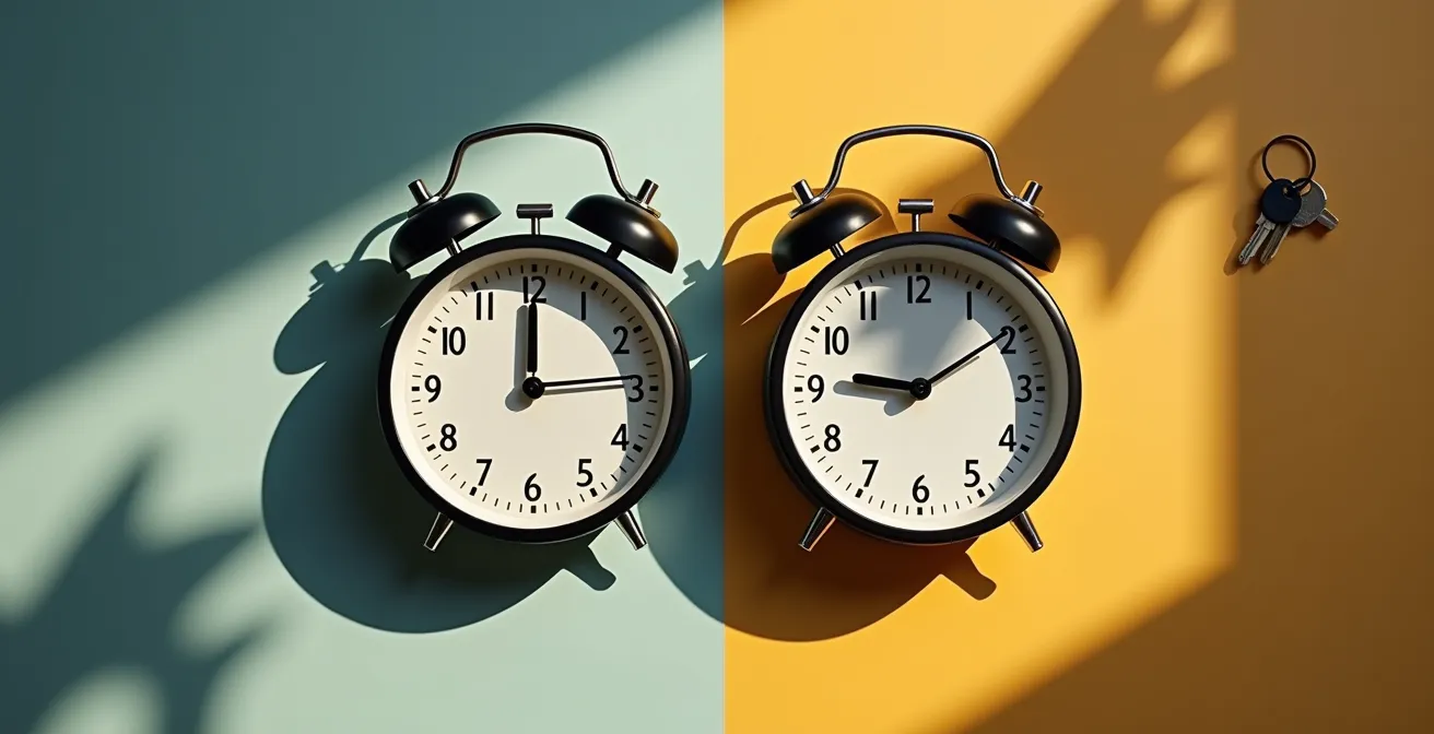 Visual representation of synchronized timing between guest and host schedules